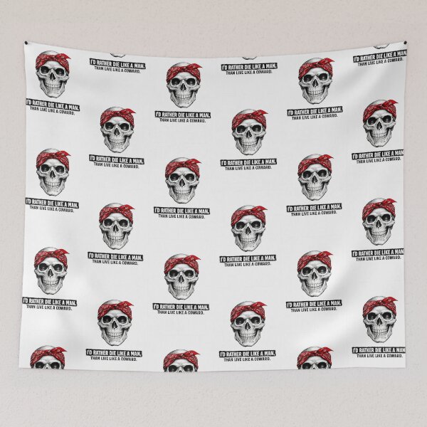 Item preview, “I’d Rather Die Like a Man” Skull Bandana – 2Pac Inspired Only God Can Judge Me Grunge Skull Design designed and sold by Donsean22.