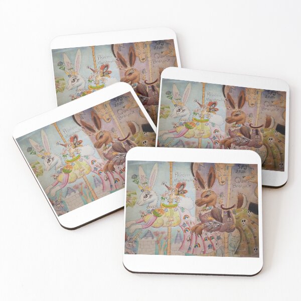 Item preview, Marshmallow and Brownie easter carousel bunnies designed and sold by Pegacoast66.