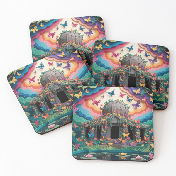 Item preview, Abandoned Temple In The Jungle, Beloved By Butterflies designed and sold by Paper Wonderland.