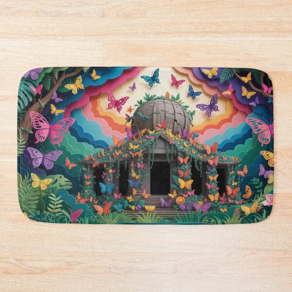 Item preview, Abandoned Temple In The Jungle, Beloved By Butterflies designed and sold by Paper Wonderland.