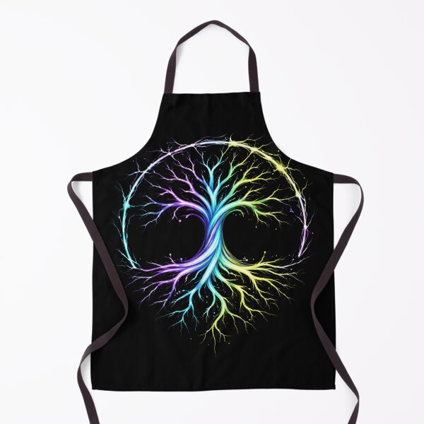 Item preview, Neon Tree of Life Illustration – Colorful Spiritual Energy Circle Abstract Design designed and sold by SimplyJasper.