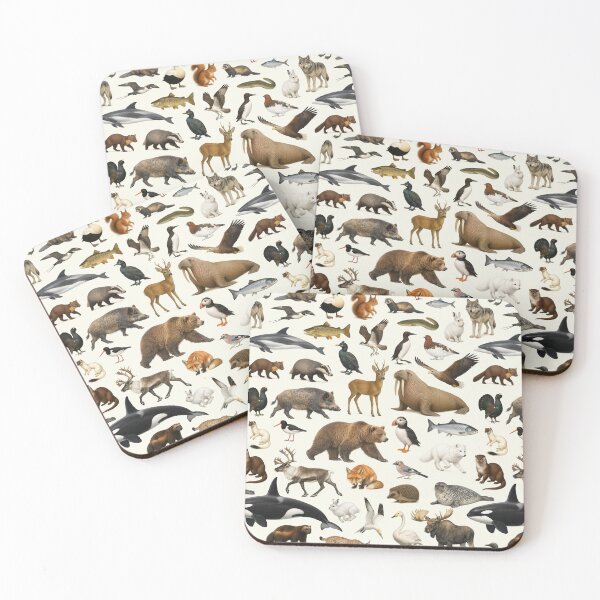 Item preview, Animals of Scandinavia Retro Wildlife Identification Chart designed and sold by kakarikihill.