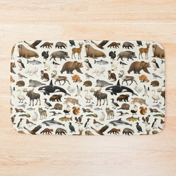 Item preview, Animals of Scandinavia Retro Wildlife Identification Chart designed and sold by kakarikihill.