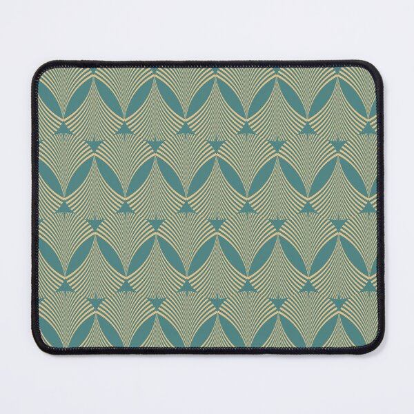 Artikelvorschau, Art-Deco-Muster – Geometrisches Design in Grün und Gold entworfen und verkauft von FethiC.