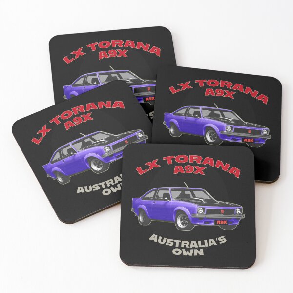 Item preview, LX Torana A9X Hatchback Purple Australian Muscle Car Art, Holden Torana A9X Classic Car Illustration, Bathurst Legend Vintage Aussie Performance Car Artwork Clean Design designed and sold by Michael van der Hoorn.