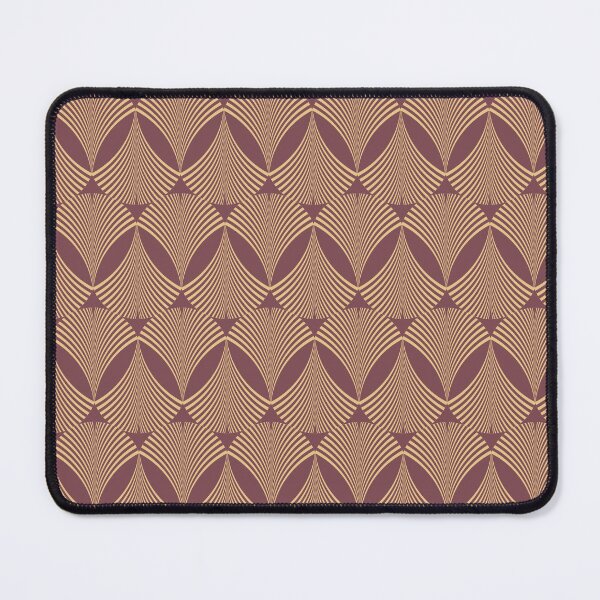 Item preview, Art Deco Pattern – Burgundy & Gold Geometric Design designed and sold by FethiC.