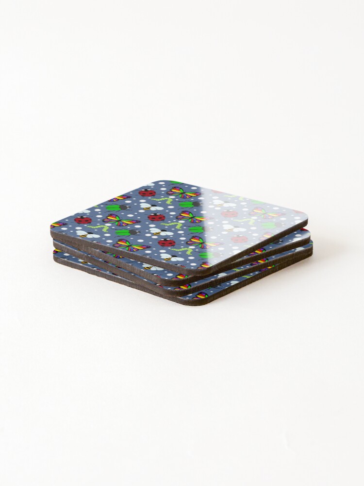Thumbnail 4 of 5, Coasters (Set of 4), Bug/Insect Print designed and sold by Rachael985.