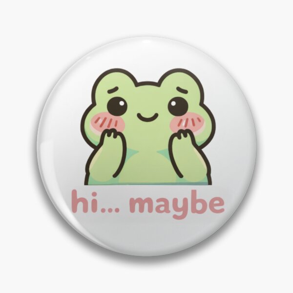 Item preview, Hi Maybe Cute Frog Kawaii Shy Introvert Aesthetic Frog Design designed and sold by ZYNORAworld.