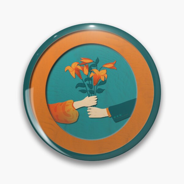 Item preview, Giving flowers, paper cut effect, green flower background designed and sold by WONDERPRINTVALLEY.