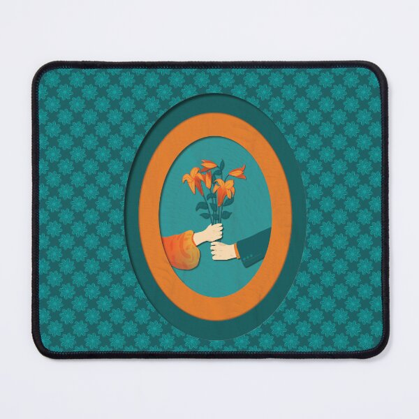 Item preview, Giving flowers, paper cut effect, green flower background designed and sold by WONDERPRINTVALLEY.