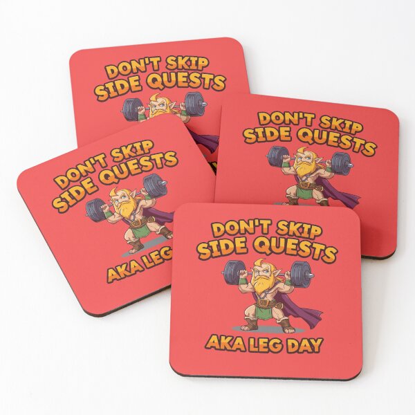Item preview, Don't Skip Side Quests AKA Leg Day Funny Gym Gaming Design designed and sold by Snedsdigital.