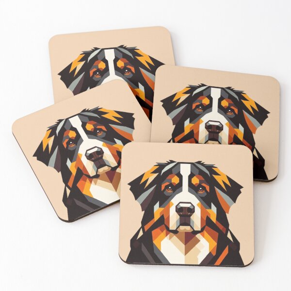 Item preview, Geometric Bernese Mountain Dog – Modern Abstract Design designed and sold by Dogandesighn.