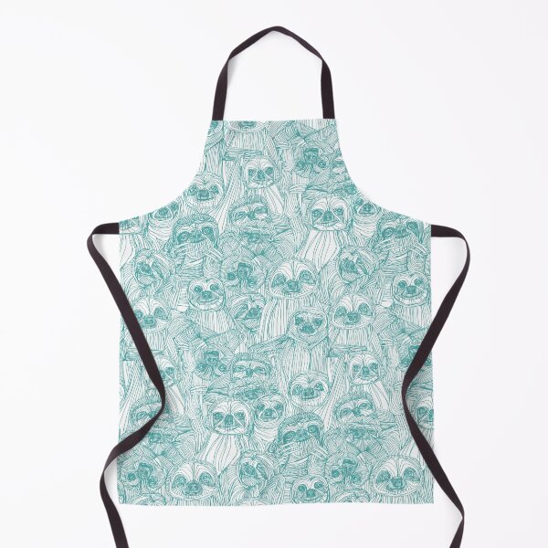 Item preview, just sloths teal white designed and sold by scrummy.
