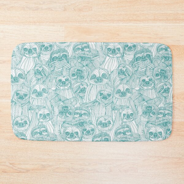 Item preview, just sloths teal white designed and sold by scrummy.