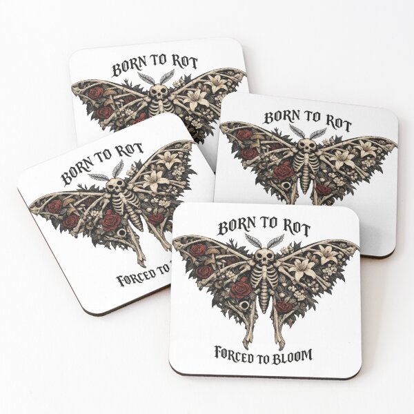 Item preview, Born to Rot Forced to Bloom Gothic Lunar Moth designed and sold by Retro Mood Co.