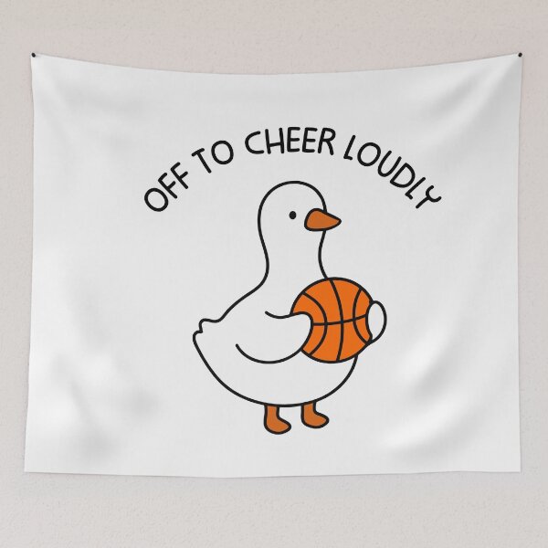 Item preview, Off To Cheer Loudly Goose Basketball designed and sold by gunaone-design.