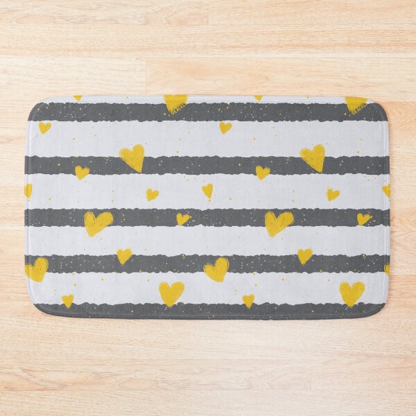 Item preview, Chic Stripes and Hearts (Gold) designed and sold by JanGrackle.