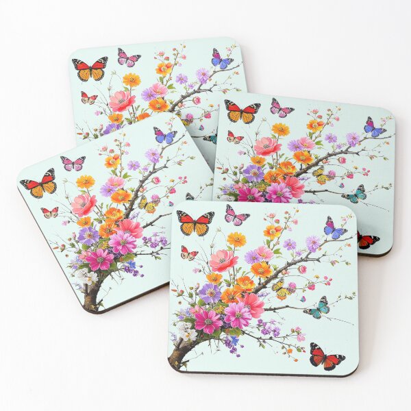 Item preview, Colourful Flowers and butterflies designed and sold by Creative Visualize.