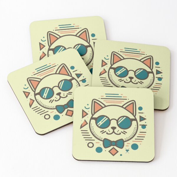 Item preview, Geometric Cat – Stylish Abstract Portrait designed and sold by Dogandesighn.