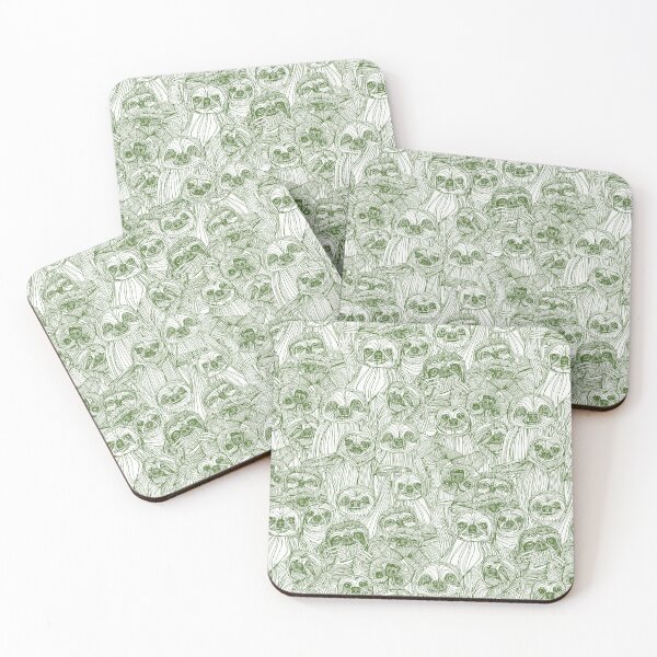 Item preview, just sloths green white designed and sold by scrummy.