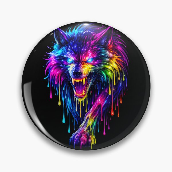 Item preview, Trippy Wolf in Liquid Psychedelic fury  designed and sold by SHHCreations.