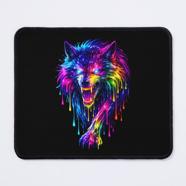 Item preview, Trippy Wolf in Liquid Psychedelic fury designed and sold by SHHCreations.