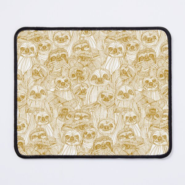 Item preview, just sloths gold white designed and sold by scrummy.