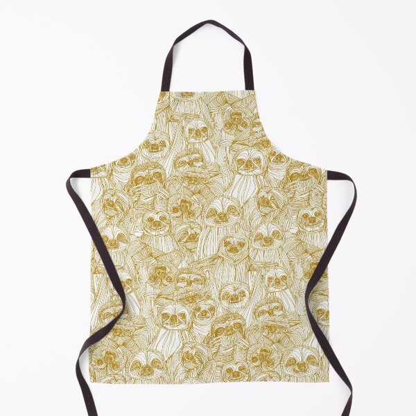 Item preview, just sloths gold white designed and sold by scrummy.