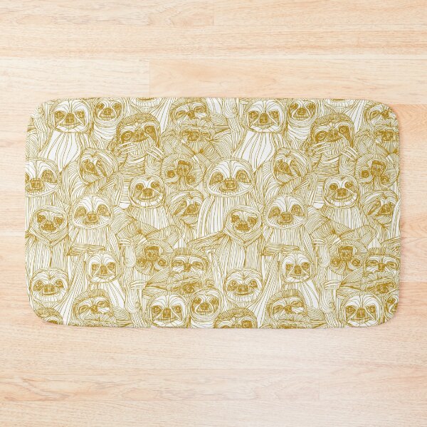 Item preview, just sloths gold white designed and sold by scrummy.