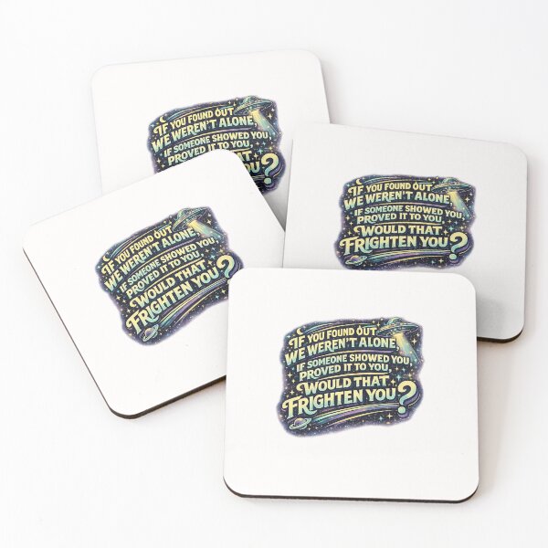 Item preview, Alien Disclosure Quote UFO Conspiracy Extraterrestrial Truth Cosmic Typography designed and sold by Places On Earth.