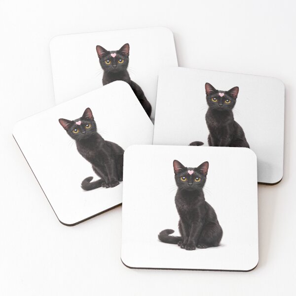 Item preview, Sweet black cat Sticker designed and sold by abundance art.