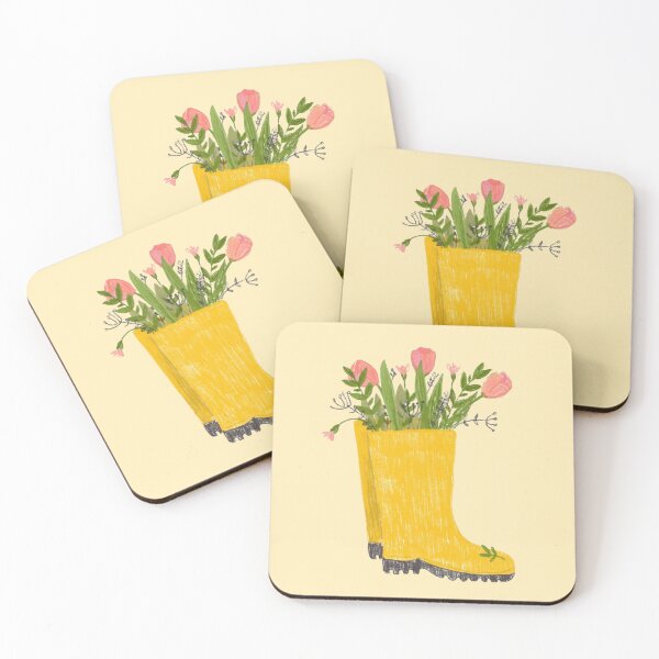 Item preview, Cute Garden Boot with Flowers Illustration  designed and sold by Spring Things.