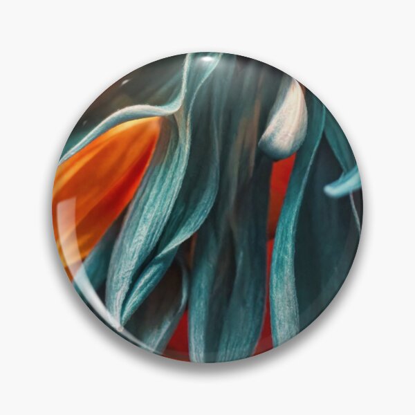Item preview, Teal Orange Abstract Flower Macro⁵ designed and sold by ArtbyValks.