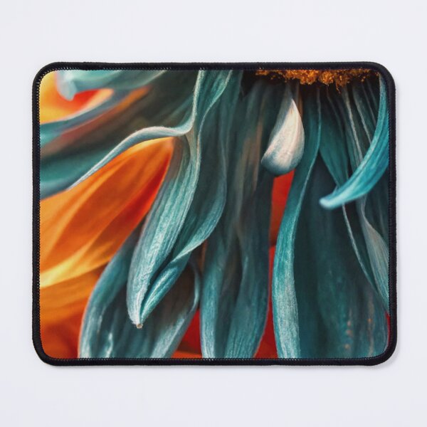 Item preview, Teal Orange Abstract Flower Macro⁵ designed and sold by ArtbyValks.