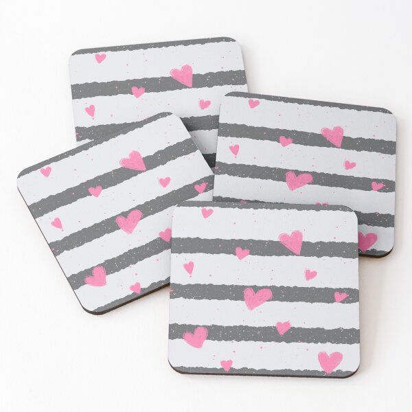 Item preview, Chic Stripes and Hearts (Pink) designed and sold by JanGrackle.