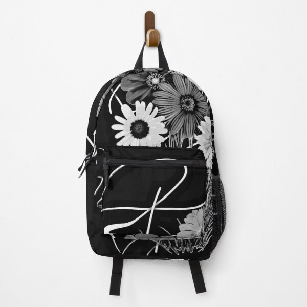 Item preview, Black and White Floral with Red Accent designed and sold by ArtbyValks.