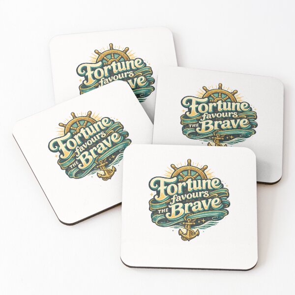 Item preview, Fortune Favours The Brave Nautical Quote Latin Virtus Maritime Theme designed and sold by Places On Earth.