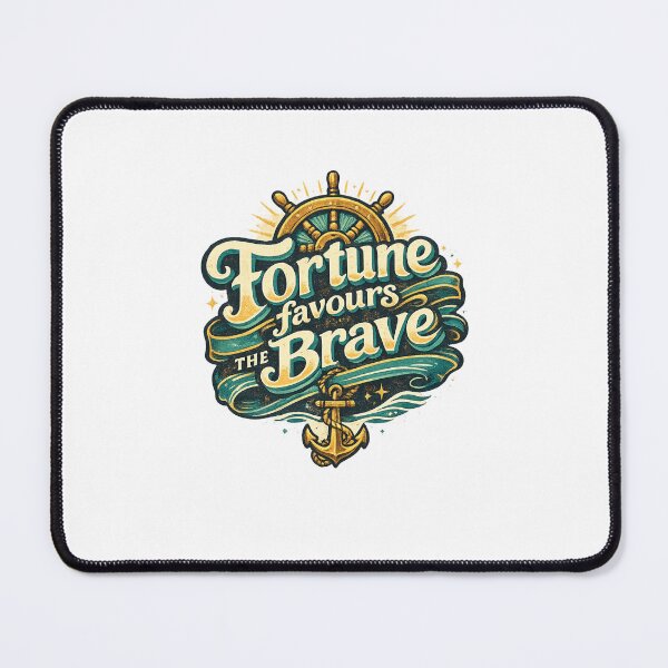 Item preview, Fortune Favours The Brave Nautical Quote Latin Virtus Maritime Theme designed and sold by Places On Earth.