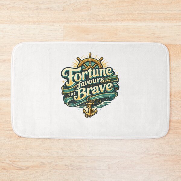 Item preview, Fortune Favours The Brave Nautical Quote Latin Virtus Maritime Theme designed and sold by Places On Earth.
