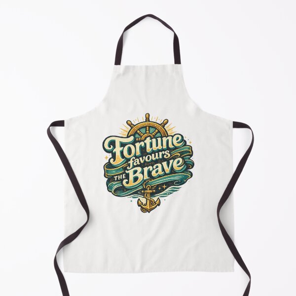 Item preview, Fortune Favours The Brave Nautical Quote Latin Virtus Maritime Theme designed and sold by Places On Earth.