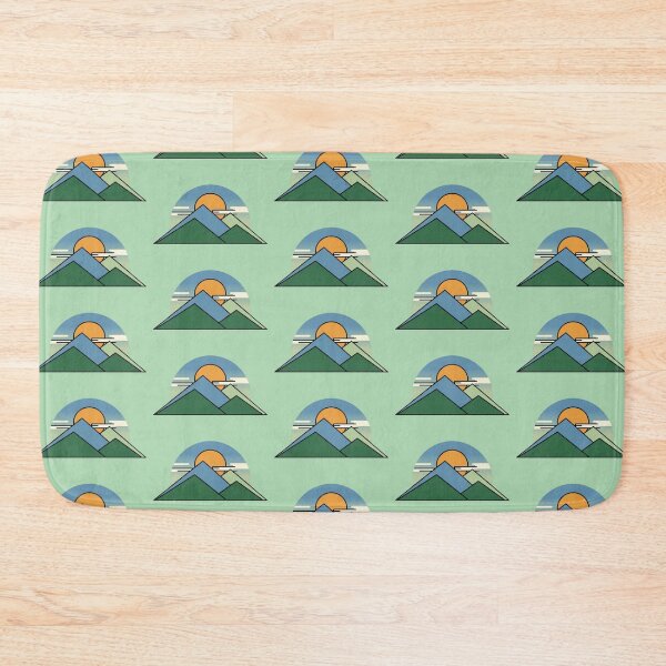 Item preview, Geometric Mountains – Minimalist Sunset Landscape designed and sold by Dogandesighn.