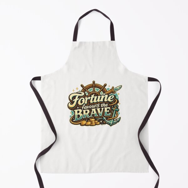 Item preview, Fortune Favours The Brave Pirate Nautical Adventure Latin Proverb Quote designed and sold by Places On Earth.