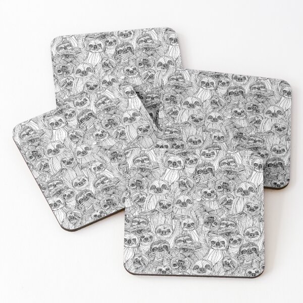 Item preview, just sloths black white designed and sold by scrummy.