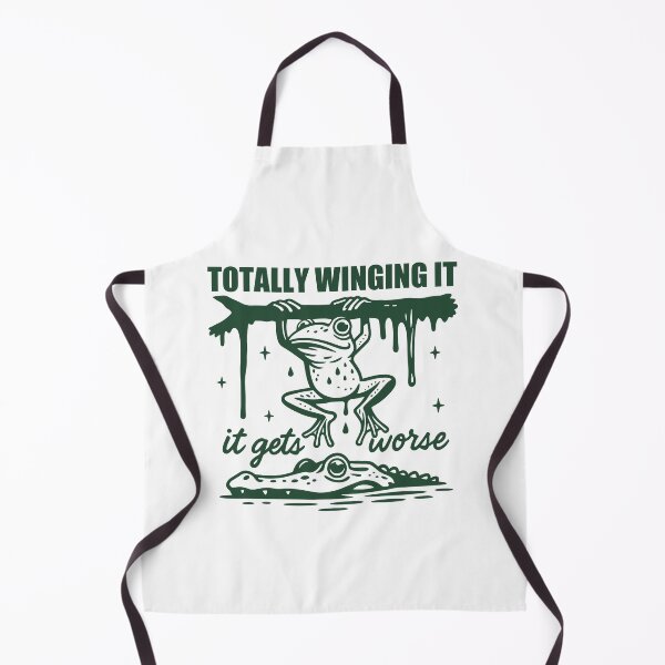 Item preview, Totally Winging It Gets Worse Dark Humor Funny Frog Meme designed and sold by gunaone-design.