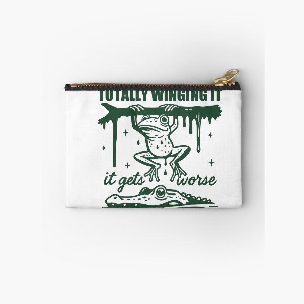 Item preview, Totally Winging It Gets Worse Dark Humor Funny Frog Meme designed and sold by gunaone-design.