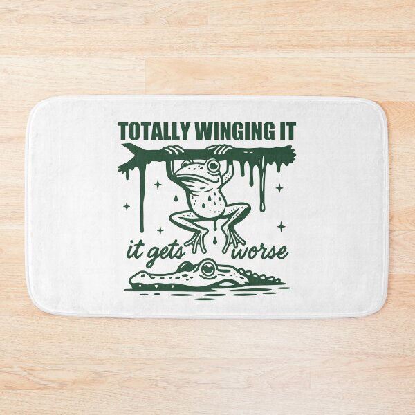 Item preview, Totally Winging It Gets Worse Dark Humor Funny Frog Meme designed and sold by gunaone-design.