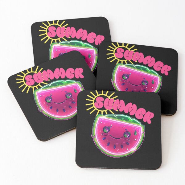 Item preview, Summer Vibe Watermelon - Cute Neon Glow - Kawaii Fruit Art designed and sold by EhrenGeneration.