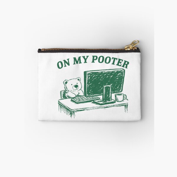 Item preview, On My Pooter Funny Bear Computer Meme designed and sold by gunaone-design.