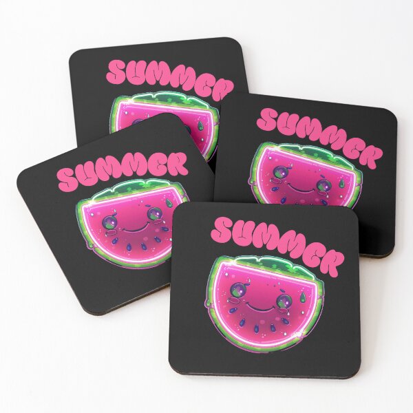 Artikelvorschau, Summer Vibe Watermelon - Cute Neon Glow - Kawaii Fruit Art entworfen und verkauft von EhrenGeneration.