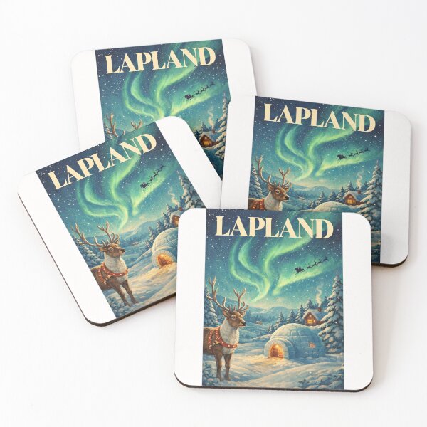 Item preview, Lapland Finland Arctic Circle Aurora Borealis Rovaniemi Winter Wonderland designed and sold by Places On Earth.